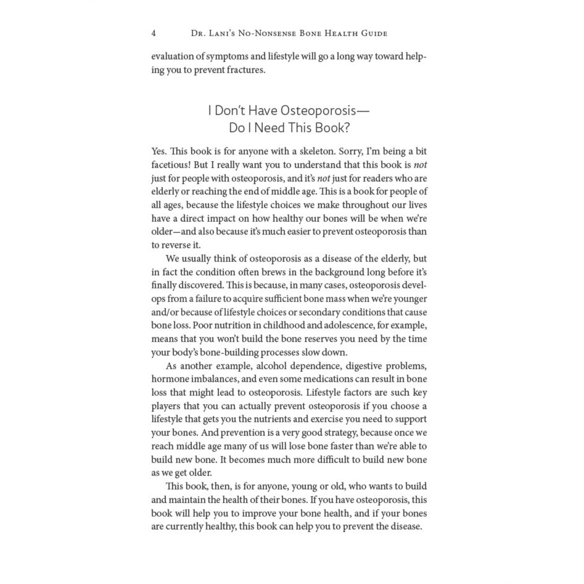 Dr. Lani's No-Nonsense Bone Health Guide